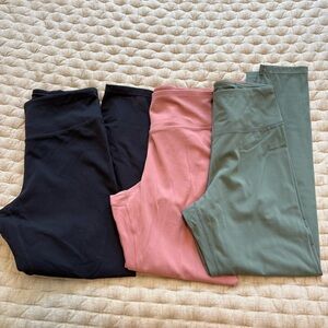 Women's FLX Hi-Rise Affirmation 7/8 Leggings Trio - Black, Pink, and Green
